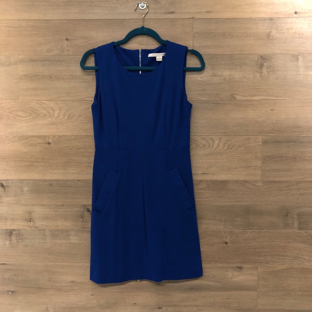DVF Sapphire Blue Mini Dress